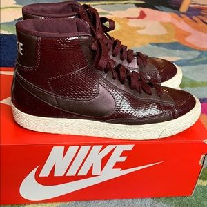 Limited Edition Nike for JCrew burgundy high tops